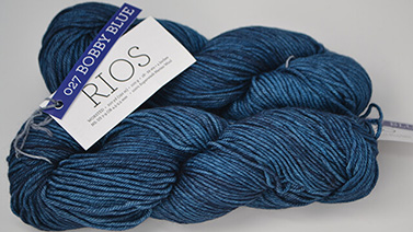A photograph of 2 skeins of Malabrigo Rios yarn in Bobby Blue
